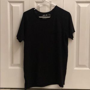 Scoop neck black T shirt